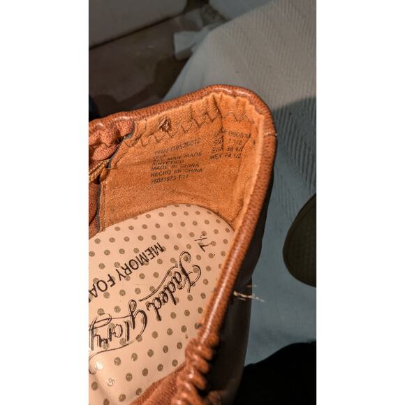 Faded Glory Soft Comfort Ballet Flats Brown Faux Leather Slip On Shoes 7.5 7 1/2 - Picture 6 of 6